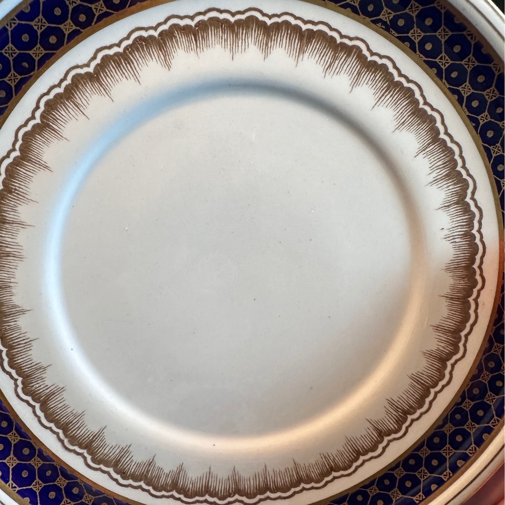Mappin & Webb Side Plate 7.75" Blue Gold Good Antique Cobalt‎ Gilt China